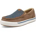 TWISTED X Men's Slip-On Kicks Toasted Coconut & Blue Steel Shoes (MCA0058) - Twisted X