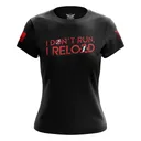 WE THE PEOPLE HOLSTERS Women's I Don't Run Black/Red Short Sleeve Shirt (CREWF-K_0168-R-FL) - We The People Holsters