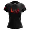 WE THE PEOPLE HOLSTERS Women's Tactical Love Black/Red Short Sleeve Shirt (CREWF-K_0264-R-FL) - We The People Holsters