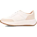 FITFLOP Women's F-Mode Leather/Suede Flatform Urban White Sneakers (FR1-194) - Fitflop