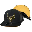 LOST CALF Black Gold Flat Cap (LCF00044) - Lost Calf