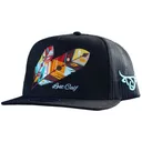 LOST CALF Tribe Black Flat Cap (LCF00098) - Lost Calf