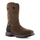 FRYE SUPPLY Men's Safety-Crafted 10" Brown/Black Western Work Boots with Steel Wellington (FR40101) - Frye
