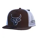 LOST CALF Charolais Brown/White Flat Cap (LCF00053) - Lost Calf