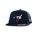LOST CALF Texas Bull Black Flat Cap (LCF00005) - Lost Calf