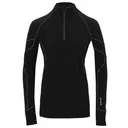 HOT CHILLYS Women's Micro-Elite XT Zip-T Black/Gray Active Fit Base Layer (HC9851-107) - Hot Chillys
