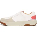 FITFLOP Women's Rally Evo Leather/Mesh/Suede Urban White/Black Sneakers (HE6-328) - Fitflop