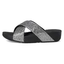 FITFLOP Lulu Silver Glitterball Cross Slides (IG2-011) - Fitflop