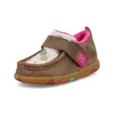 TWISTED X Infant's Driving Moc Bomber/White Multi/Pink Casual Shoes (ICA0033) - Twisted X