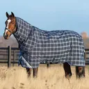 HORSEWARE IRELAND Rhino Plus (0g Light) Navy Check/Indigo Turnout Blanket (AABP81-C3C0) - Horseware Ireland