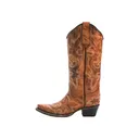 CIRCLE G by CORRAL Women's Tan Embroidery Snip Toe Western Boots (L5780) - Corral