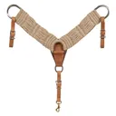 MUSTANG Mohair Tan Breast Collar with Leather Tugs, Pinch Guard and Stainless Steel Hardware (385) - Mustang