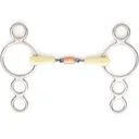 HAPPY MOUTH Double Jointed Copper Roll 3-Ring Gag Bit (468553SS) - Happy Mth