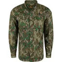 DRAKE Youth Ol' Tom Camo Wingshooter Trey Mossy Oak Greenleaf LS Shirt (OT2606-YTH-012) - Drake