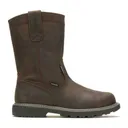 WOLVERINE Men's Floorhand Met-Guard Steel-Toe Wellington Dark Brown Work Boots (W231025) - Wolverine Footwear