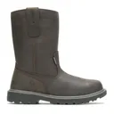 WOLVERINE Men's Floorhand Waterproof Steel-Toe 10in Wellington Dark Brown Work Boots (W10680) - Wolverine Footwear