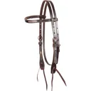 MARTIN SADDLERY Rawhide Laced Browband Chocolate Headstall (HB82SL) - Martin Saddlery