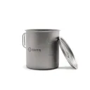 GRITR Titanium Camping Mug w/ Lid & Folding Handles - 15.2 oz or 25.4 oz - Gritr