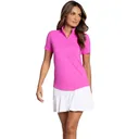 IBKUL Women's Short Sleeve Zip Mock Neck (87000) - Ibkul