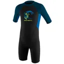 O'NEILL Toddler Reactor-2 2mm Back Zip Short Sleeve Black/Ocean/Slate Spring Wetsuit (4867-FL8) - O'neill