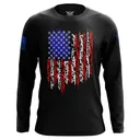 WE THE PEOPLE HOLSTERS American Flag In Guns 2.0 Black Long Sleeve Shirt (LONGX-K_0147-B-FL) - We The People Holsters