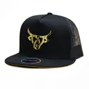 LOST CALF Iron Gold Black Flat Cap (LCF00076) - Lost Calf