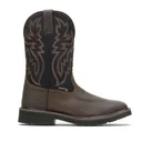 WOLVERINE Men's Rancher Waterproof Steel Toe Black/Brown Wellington Boots (W10765) - Wolverine Footwear