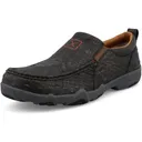 TWISTED X Men's Slip-On UltraLite X Iron Gray Ostrich Driving Moc (MDMU007) - Twisted X