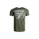 KINGS CAMO Men's Beam Buck Heather Military Green Tee (KSW463-HMG) - Kings Camo