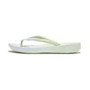 FITFLOP Women's Iqushion Sagebrush/Skywash Blue Iridescent Ergonomic Flip-Flops (HU8-B11) - Fitflop
