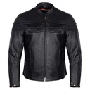 VANCE LEATHERS USA Men's Racer Black Jacket with Zippered Vents (VL531) - Vance Leathers Usa