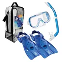 TUSA Mini-Kleio Hyperdry Youth Mask/Snorkel/Fins Travel Set (UP-0201C) - Tusa