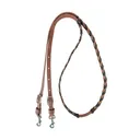 MARTIN SADDLERY Latigo Laced Barrel 3/4in Thick Buckle And Keeper Snap Ends Rein (BR34BL) - Martin Saddlery