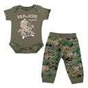 TROOPER Baby Marine "Major Trouble" OD Green/Woodland 2PC Jogger Set (5922) - Trooper