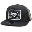 LOST CALF Plate White/Black Flat Cap (LCF00001) - Lost Calf