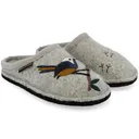 HAFLINGER Songbird Silver Gray Slippers (313094-84) - Haflinger