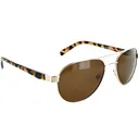 OPTIC NERVE Women's Lacuna Shiny Gold/Smoke/Gold Mirror Lens Polarized Sunglasses (21939) - Optic Nerve