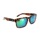 OPTIC NERVE Unisex Mashup XL Sunglasses with Matte Black Frame and Polarized Smoke with Green Mirror Lens (22606) - Optic Nerve