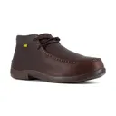 FRYE SUPPLY Men's Dark Brown Safety-Crafted Utility Chukka Moccasins (FR40701) - Frye