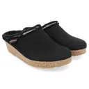 HAFLINGER Unisex Fringe Black Clogs (762017-3) - Haflinger