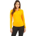 IBKUL Women's Solid Adjustable Length Long Sleeve Polo (48000) - Ibkul