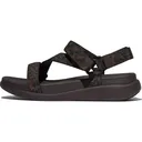 FITFLOP Women's F-Mode Go Leopard Adjustable Webbing Z-Strap Chocolate Mix Sandals (E6O-D20) - Fitflop