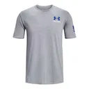 UNDER ARMOUR Men's Freedom Banner Steel Medium Heather/Royal/Red T-Shirt (1370818-036) - Under Armour