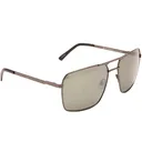 OPTIC NERVE Unisex Dragoon Shiny Gunmetal/Smoke/Silver Mirror Lens Polarized Sunglasses (22605) - Optic Nerve