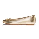 FITFLOP Delicato Bow Soft Metallic-Leather Ballet Flats (IH2) - Fitflop