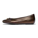 FITFLOP Delicato Bow Soft Metallic-Leather Ballet Flats (IH2) - Fitflop