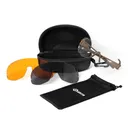 GRITR Shooting Safety Glasses w/ 3 Interchangeable Lenses & Eva Case - Gritr