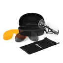 GRITR Shooting Safety Glasses w/ 3 Interchangeable Lenses & Eva Case - Gritr