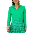 IBKUL Women's Solid Long Sleeve Mock Neck Top (80000) - Ibkul