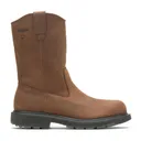 WOLVERINE Men's 10in Steel Toe Wellington Dark Brown Work Boots (W04707) - Wolverine Footwear